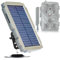 FunKind Panneau Solaire pour Caméra Chasse de 6V-12V, 3000 mAh Batterie Rechargeable, Accessoires de Piege Photographique, pour Caméra Chasse 6V-12V Connecteur de Sortie 1,35 mm x 3,5 mm