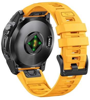 ANBEST Armband für Garmin Fenix 6X/6X Pro/8 51mm/7X/7X Pro/3, Garmin Epix Pro Gen 2 51mm ersatzarmband 26mm Quick-fit Silikon für Fenix 5X/5X Plus/Descent MK1/MK 2i/MK 2