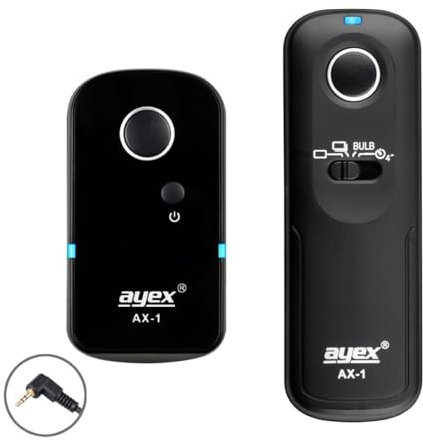 ayex Funk Fernauslöser AX-1 RR100 Kompatibel mit Fujifilm X-100F XT-20 X-T4 X-T3 X-T2 X-T1 X-E2 X-Pro 2 X-100T X-70 X-30 Auslösung Serie Bulb Delay