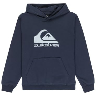 Quiksilver COMP Logo Hoodie Kids Fleece Pullover Schwarz 16