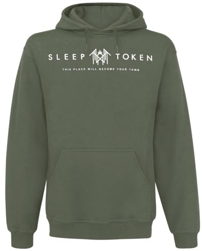 Sleep Token Mask Green Männer Kapuzenpullover grün Band-Merch, Bands
