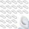 20 Pieces Toilet Seat Bumpers, Silicone Strong Adhesive Toilet Seats Lid Bumper, Adhesive Lid Buffers for Home Hotel and Hospital Toilets