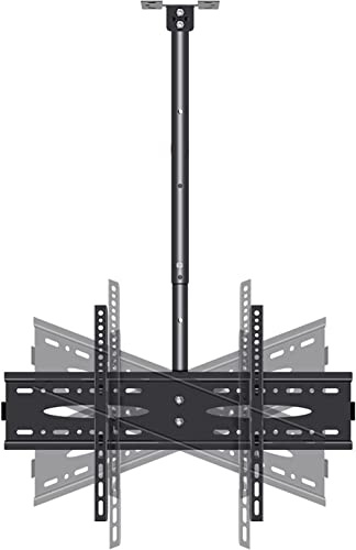 QYMYOZ Supporto per TV a soffitto, Supporto TV con Rotazione Completa a 360°, per TV a Schermo Piatto LCD da 40-60 Pollici, Supporto TV in Bianco e Nero