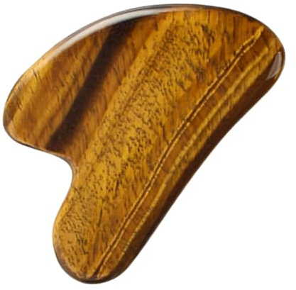 PAMINGONO Tigerauge Gua Sha Board aus Langlebigem Material Vielseitig für Gesicht Nacken Rücken und Füße Praktisches Scraping Massagewerkzeug Geschenk für Familie und Freunde