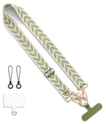 CHUQING Universal Handykette Handyband Band für handyhülle | Breites universelles Handyband zum umhängen für Handyhülle, als Handykette, Handschlaufe oder Schlüsselband nutzbar