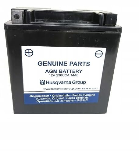 Original Husqvarna Gel-Akku 583516701 12V 14Ah für Rasentraktor Aufsitzmäher McCulloch Stiga AL-KO wartungsfrei Starterbatterie Ersatzakku hohe Startleistung OEM