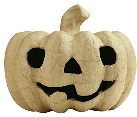 Decopatch Décopatch SA179O Träger S aus Pappmaché, Kürbis, 11 x 11 x 12 cm, zum Verzieren, perfekt für Halloween, Kartonbraun