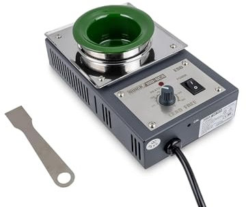 QUICK sensorgeregelter Löttiegel Titanium beschichtet 400 W Lötbad mit Ø54 mm 150-450°C für bleifreies & bleihaltiges Lot QU100-6C