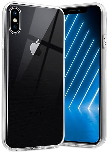 ONEFLOW Ultra Clear Case Kompatibel mit Apple iPhone X/iPhone XS Hülle Transparent, Handyhülle aus Soft Silikon, Extrem Stoßfest und Flexibel, TPU Schutzhülle Durchsichtig - Klar