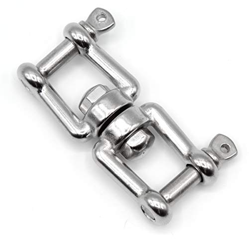 HEAVYTOOL Wirbel 6mm x 66mm Gabel/Gabel [2 Stück] Edelstahl V4A AISI 316