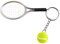 Axmerdal Porte-clés en forme de mini raquette de tennis - En alliage - Tendance - Style sportif - Élégant et léger - Argenté