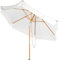 Royal Gardineer Parasol Pliable UV 50+ / Ø 3 m avec Pied en Bois - Blanc