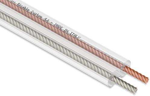 Ricable Custom 4.0/10-10 Metri 2 x 4 mmq Cavo Audio OFC di Potenza x Casse