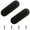 MOROBOR Cabinet Pull, 2Pcs Black Stainless Steel Oval Side Hole Flush Embedded Sliding Door Handle for Drawer Cupboard Wardrobe