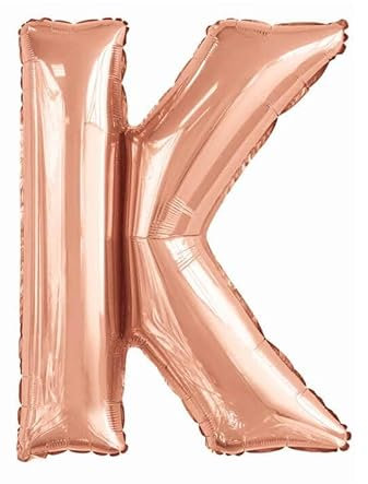 Amscan 9911473 9911473-Rose Buchstabe K SuperShape Folienballon-39, roségold