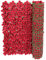 attache brise vue, Confidentialité Clôture écran, écran d'intimité Jardin, Fleur artificielle Trellis clôture Panneaux de jardin Mur Confidentialité Clôture Adornment Yard mariage rouge 50x300cm