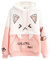 Himifashion Niedlicher Kapuzenpullover Teen Mädchen Kawaii Katze Druck Pullover Hooded Tops Plus Samt Sweatshirt Lose Warme Hoodies (Pink), rose, One size