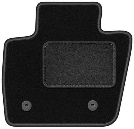 Velours-Fahrermatte passend für Ford Mondeo MK5 2015-, Schwarz, LUX | passend für Limousine/Kombi; Velours-Teppich (Polypropylen), ca. 6,5 mm; rutschfest, runde Befestigungen (Typ FC)