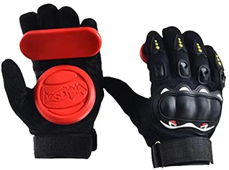 Gtopart Slide Handschuhe Longboard Downhill Handschuhe mit Herausnehmbaren Pucks CBST03