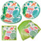 AINIUNIU 30 PCS Dino Jetable Vaisselle de Fête - 20 Serviettes Dinosaures + 10 Assiettes en Carton Dinosaure - pour Enfants - Assiette Dinosaure Anniversaire Garcon Decor, Funny Gift