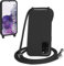 WenBaby Handykette für Samsung Galaxy S20 Plus Hülle mit Band,Handyhülle mit Schnur zum Umhängen Silikon Seil Necklace Schutzhülle mit Kordel Tasche Case TPU Bumper für Galaxy S11/S20 Plus- Schwarz