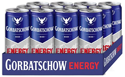 Wodka Gorbatschow Energy (12 x 0.33 l) 10 prozent vol. Der beliebte Wodka Gorbatschow trifft auf Energy Drink, Wodka Energy, fertig gemixt direkt aus der Dose oder auf Eis genießen
