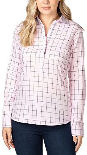 Rydale Ladies Country Shirt Womens Long Sleeve Check Shirts Overhead Blouse