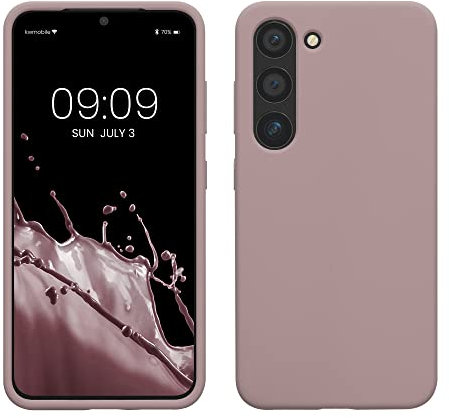 kwmobile Cover per Samsung Galaxy S23 Custodia - Back Case per Smartphone in Silicone TPU - Protezione Gommata - lilla color carne