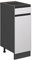 Vicco Küchenunterschrank R-Line, Weiß/Anthrazit, 30 cm J-Shape, ohne Arbeitsplatte