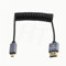 HangTon Micro HDMI auf Standard HDMI 4K 8K 60fps Spiralkabel für ATOMOS Ninja V Monitor Sony A6400 A7s Canon EOS M R5 R7 GH4 X-T4 Z50 Kamera Typ A D HDMI 2.1 30cm