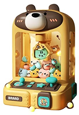 Amagogo Claw Machine Elektronisches kleines Spielzeug, Mini-Verkaufsautomat Arcade Candy Capsule Claw Game Prizes Spielzeug für Kinder Erwachsene, Bear