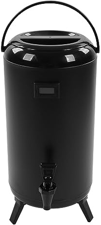 Isolierter Getränkespender, 12 L Heißwasserspender, Isoliert für Tee, LCD-Display, Teespender, Edelstahl-Getränkespender, Urne mit Klappbarem Stativ für Milchteeladen