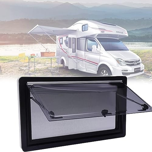 SKIHOT Caravan Seitenfenster Belüftung Fenster,Externes Schiebefenster Für Wohnmobile,Es Hat Die Funktionen Belüftung,Lichtdurchlässigkeit,Sonnenschutz,Mückenschutz,1450mm*550mm