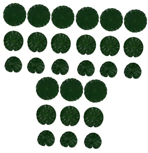 Beaupretty 27stücke Künstliche Lotusblätter Für Teichdekoration Schwimmende Seerosenblätter Für Aquarium Und Garten Mit Blättern