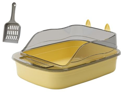 Baoblaze Bac Litière Chat Grande Caisse pour Chats Adultes et Chatons