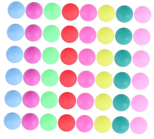 NAMOARLY Lot de 50 Balles de Pong Colorées pour Le Sport La Compétition L'entraînement Le Jeu Les Mini Balles pour La Maison Les Jeux de Bar