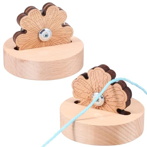 ZLHETWT 2 tagliafili a margherita per trapuntatura e cucito, 5 posizioni di taglio, strumento da tavolo per tagliare il filo, strumenti da taglio con supporto antiscivolo per cuciture da cucito, 7,5 x