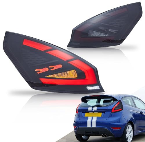 VLAND Rückleuchten kompatibel für Fiesta Fiesta MK7 SE ST Zetec Hatchback 2008-2017, Mit E-Prüfzeichen, 1 Satz - Schwarz