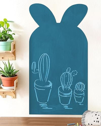 HILIUS Papier peint magnétique pour mur - Forme mignonne - Adhésif - 90 x 150 cm - Bleu