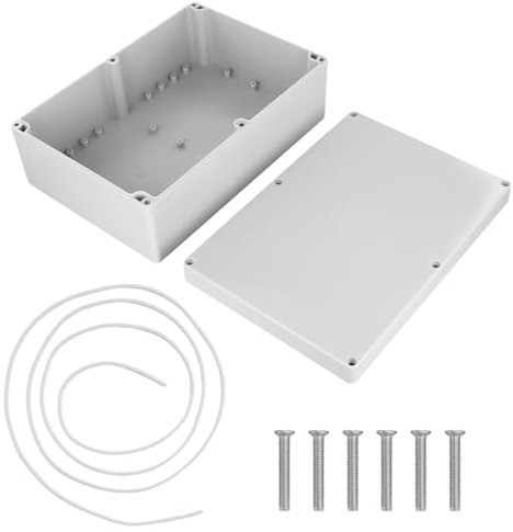 QWORK® Caja de derivación, para exterior iluminación cable de conexión eléctrica, IP66, plástico ABS, blanco, 265 * 185 * 95mm