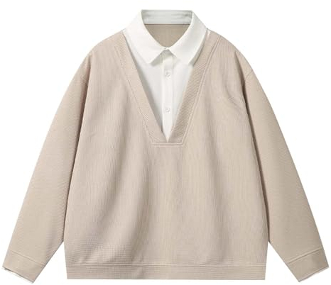 SKTIISN Cropped Jumper Male Casual Solid Patchwork Hoodless Off Shoulder Sleeve Long Sleeve Hoodless Sweatshirt Blouse Ladies Hoodies Size 12 Mens Pullovers Round Neck Mens Pullovers Long Sleeve