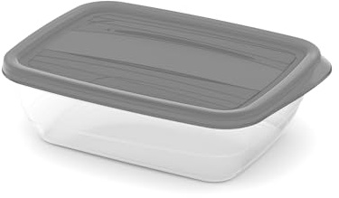 Curver Box mit Deckel Lebensmittel 1 L Vedo Frischhaltedose Kunststoff eckig Mikrowelle Spülmaschine Gefrierfach stapelbar