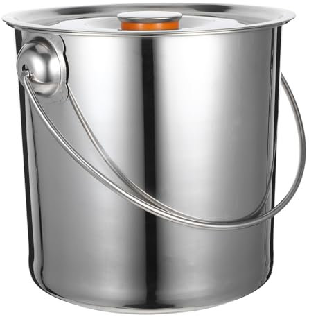 CANIGHT Portable Firewood Adding Bucket for Camping Kitchen Lid Outdoor Accessory Random Style