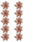 10 Stück glitzernde künstliche Weihnachtsblumen, perfekt für Weihnachtskränze und Baumschmuck (Roségold)