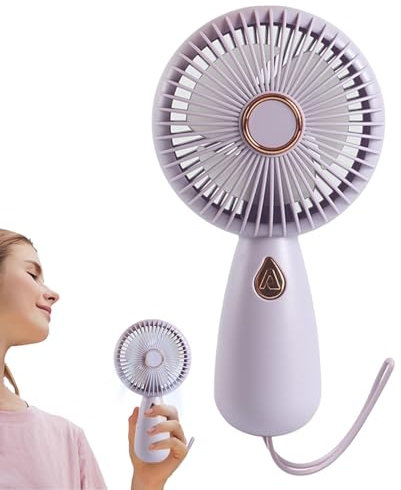 laxreheye Pequeño ventilador de mano, ventilador personal de mano - Ventilador de mano recargable | Ventilador portátil con luz colorida, pequeño ventilador de mano, ventilador personal recargable por