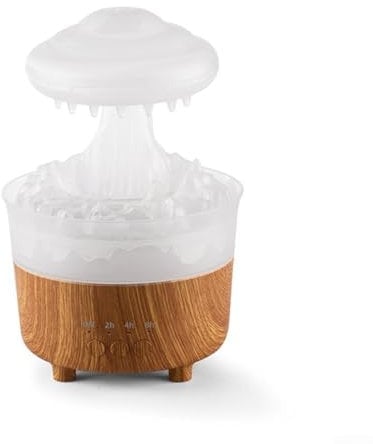 Entgoinggo Cloud Rain Humidifier, Aroma for ESSENTIAL Oil Diffuser Raindrop Humidifier LED Rain Humidifier With 7 Color (White)