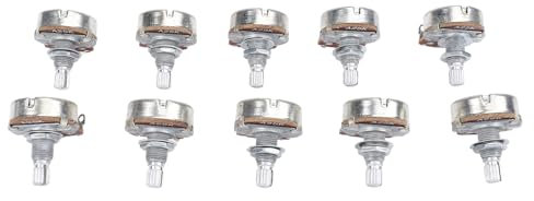 Gavigain 25K Potentiometer Set, Premium Stabiles Metall, Lautstärkeregelung, metrisches M8-Gewinde, ideal für E-Gitarren und Bässe (A25K)