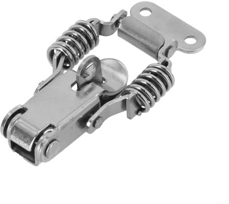 Doppelfeder-Knebelriegel aus Edelstahl für Holzbearbeitung und Werkzeugkästen und zuverlässiger Verriegelungsmechanismus (mit Löchern)