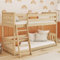 Kids Collective Hochbett 90x200 cm mit Rausfallschutz & Zwei Lattenroste in Natur Mädchen Jungen Bett Kinderbett Jugendbett 90x200 cm cm | von 4. bis 18. Lebensjahr