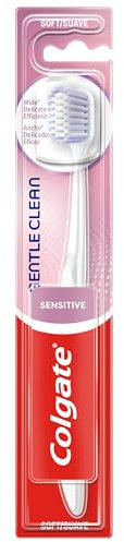 Colgate Gentle Clean Sensitive - Cepillo de dientes suave - Cabezal ancho - Filamentos de alta densidad para una limpieza suave y profunda entre los dientes